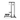 Seitenansicht vom schwarze Latzug-Turm mit klappbarem Sitzpolster für liegende und sitzende Ausführung.